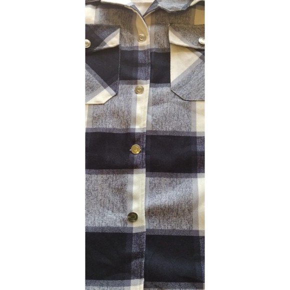 Fall Jacket Womens Large Plaid Button Up Game Night BBQ Football - Picture 8 of 13